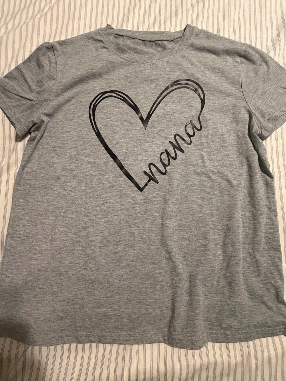 2 for$6✨Nana Heart Graphic Tee - Gray, Size XL